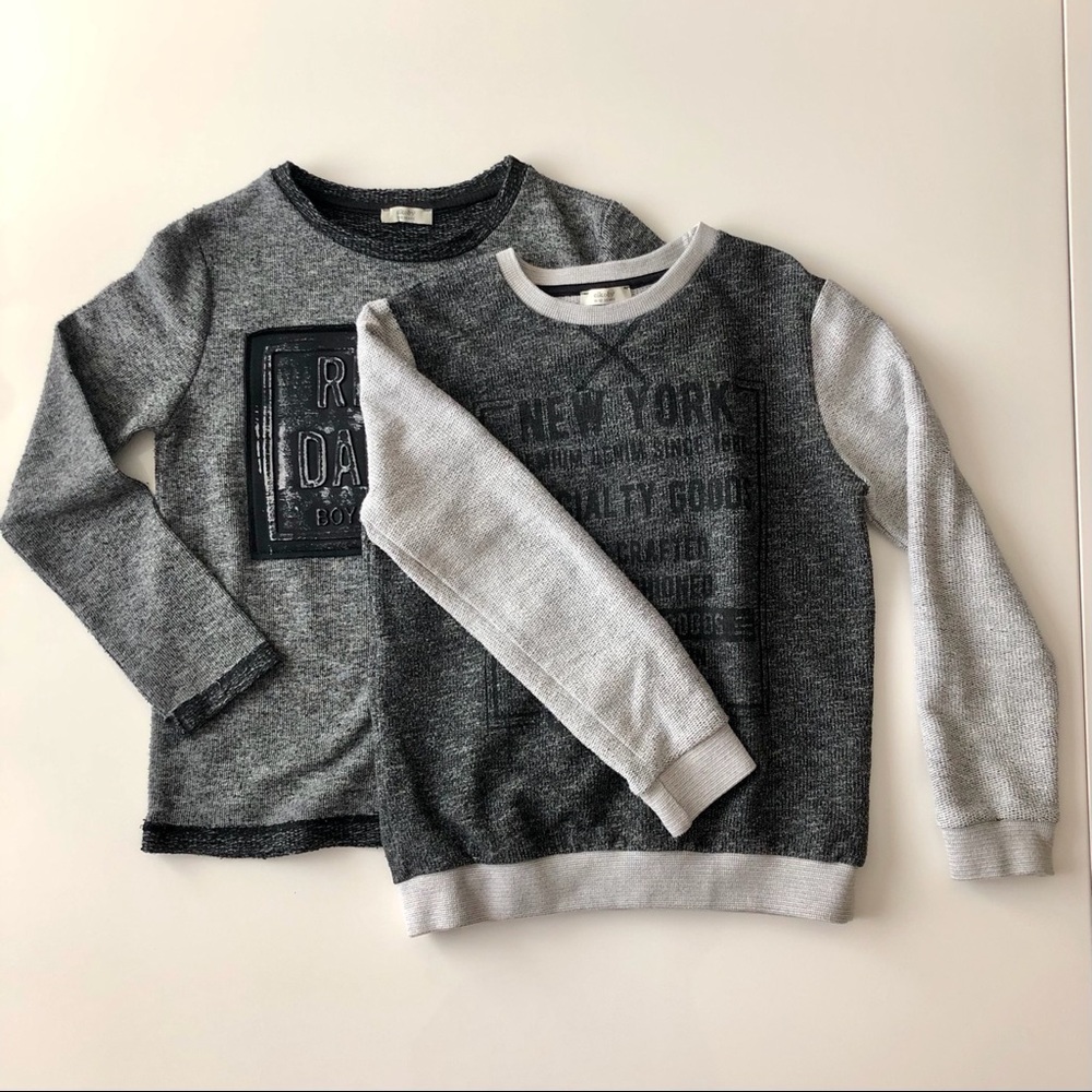 Cikoby Boy Pullover Sweater Tops Gray Bundle 11-12